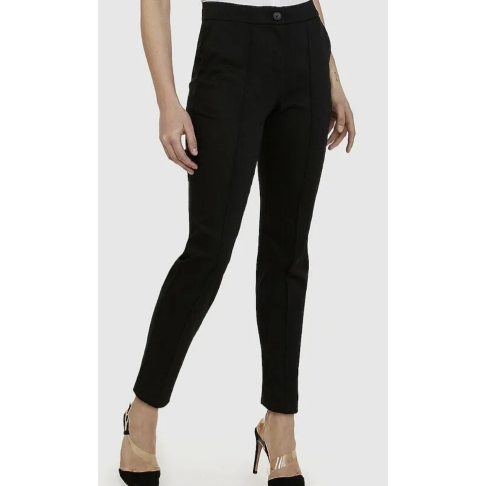 Black High Waisted Seamed Ankle Pant Express size 8 black and worn in